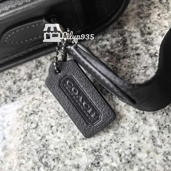 NWT COACH Mens Charter North/South Crossbody - BLACK - Picture 6 of 9